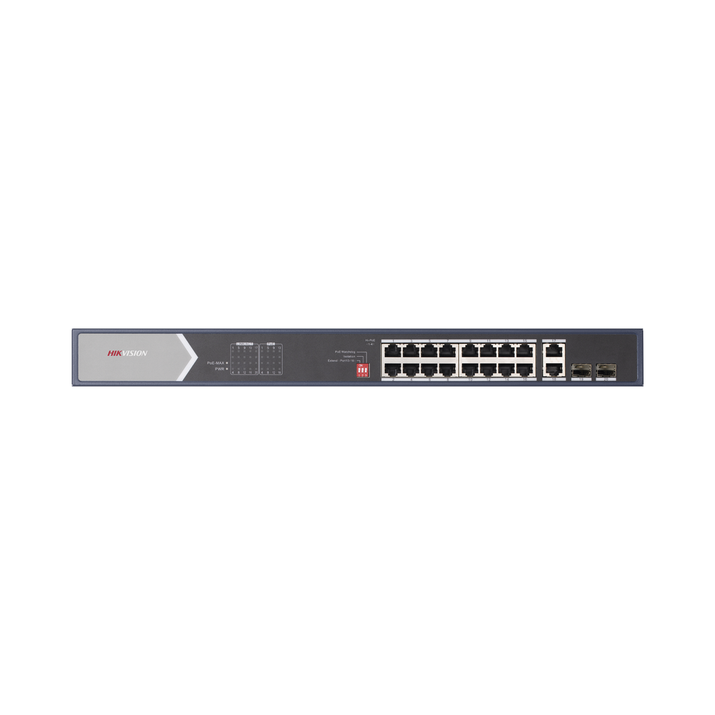 Switch Poe+ / 300 M Poe Larga Distancia / 12 Puertos Poe+ / 4 Puertos Poe++ / Bt (90 W) / 2 Puertos Sfp / 2 Puerto De Red Gigabit - SILYMX