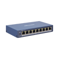 Switch Monitoreable De 8 Puertos Poe+ (Hasta 250 M) 10/100 Mbps 1 Puerto Rj45 Uplink 110 Watts Conexión Remota Desde Hik-Proconnect