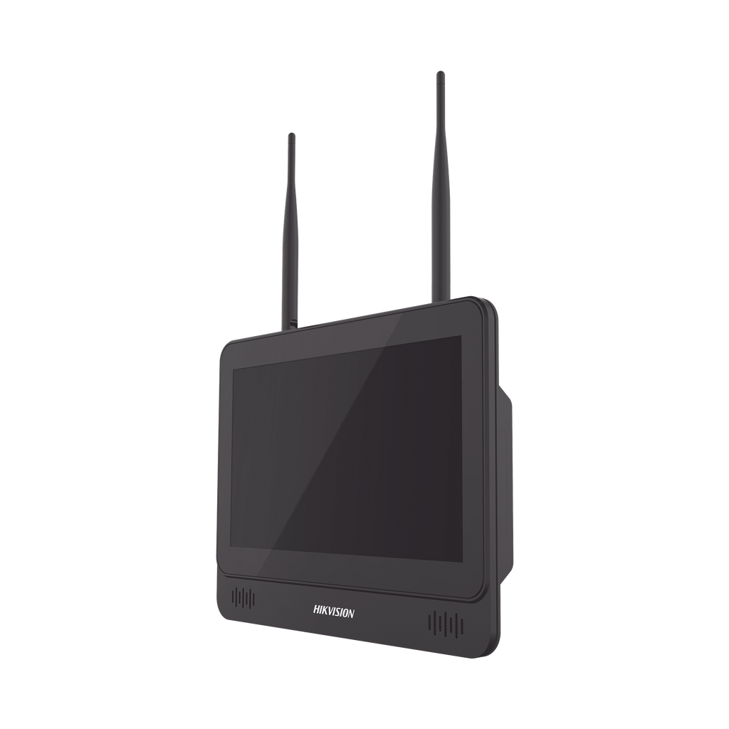 NVR 4 Megapixel / Pantalla LCD 11.6" / 4 canales IP / 1 Bahía de Disco Duro / 2 Antenas Wi-Fi / Salida de Vídeo Full HD