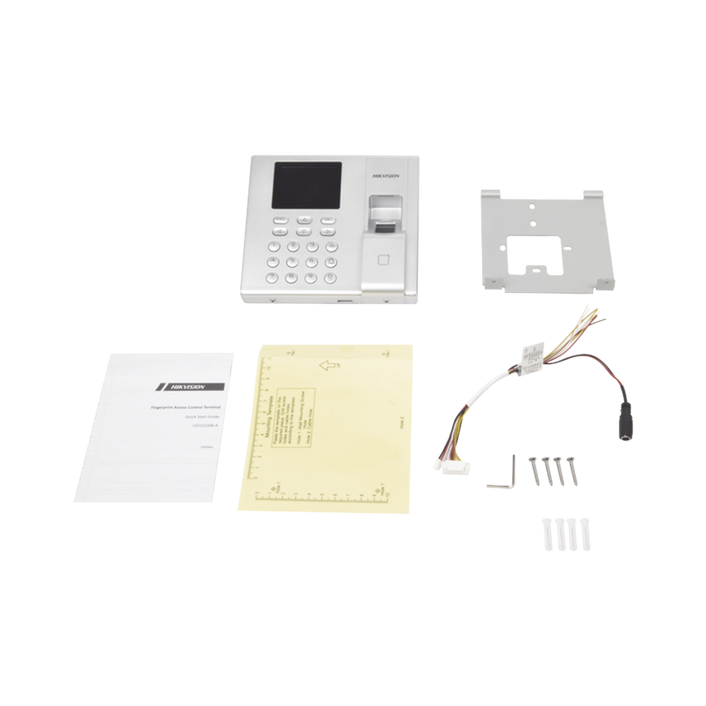 Terminal de Control de Acceso y Asistencia APP Hik-Connect Lectura de Huella y de Tarjetas EM 1000 Huellas Relevador para Chapa DS-K1T8003EF - SILYMX
