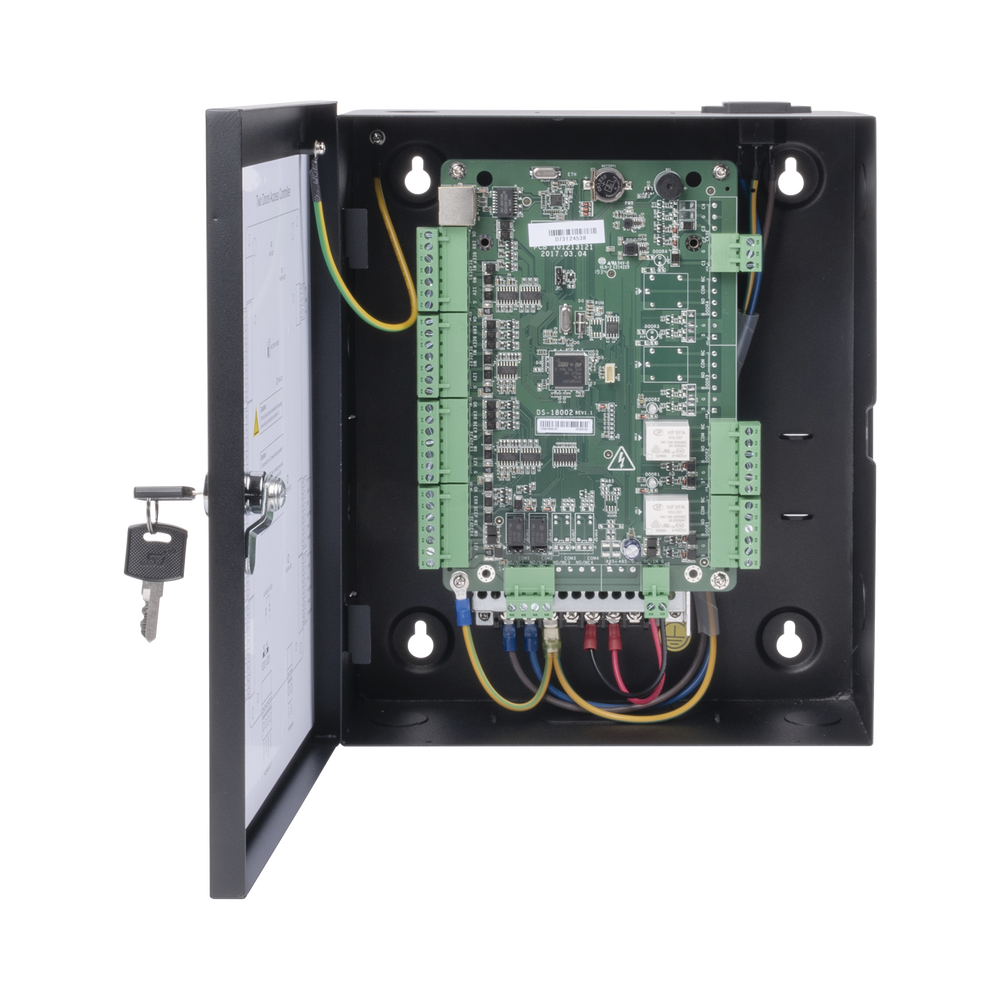 Controlador de Acceso Integrable con Videovigilancia / 2 Puertas / 10,000 Tarjetas /50,000 Eventos/ Incluye Gabinete y Fuente de Alimentación 12Vcc/8A - SILYMX