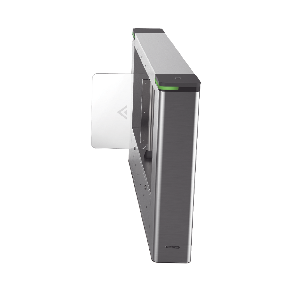 Torniquete DERECHO tipo Swing para Carril de 90 cms / Incluye Panel y Lector de Tarjeta / Administrable por iVMS-4200 (Requiere Torniquete Izquierdo)
