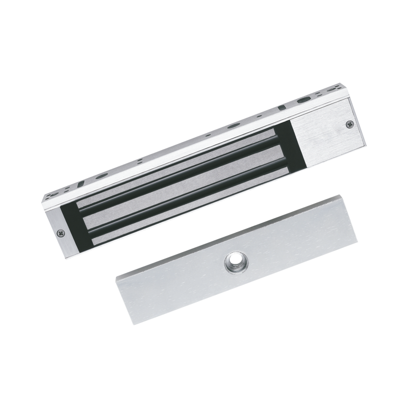 Chapa Magnética 280 Kg / Montaje en Puerta Normal o de Vidrio / Certificado CE / Para Uso en Interior / Indicador LED / Magnetismo Anti-residual - SILYMX