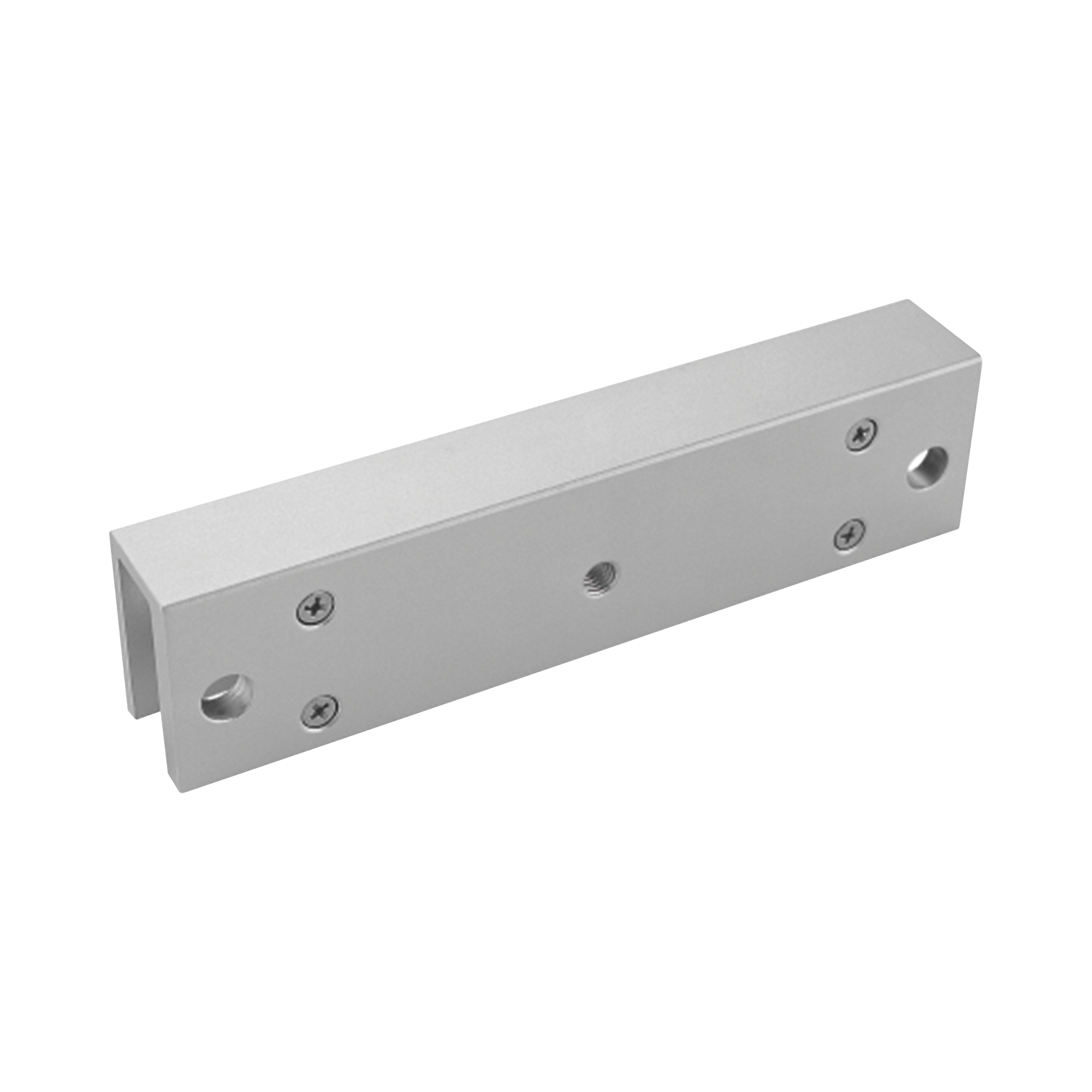 Montaje en "U" para Instalación de Chapa Magnética DS-K4H258S en Puerta de Cristal (Vidrio) - SILYMX