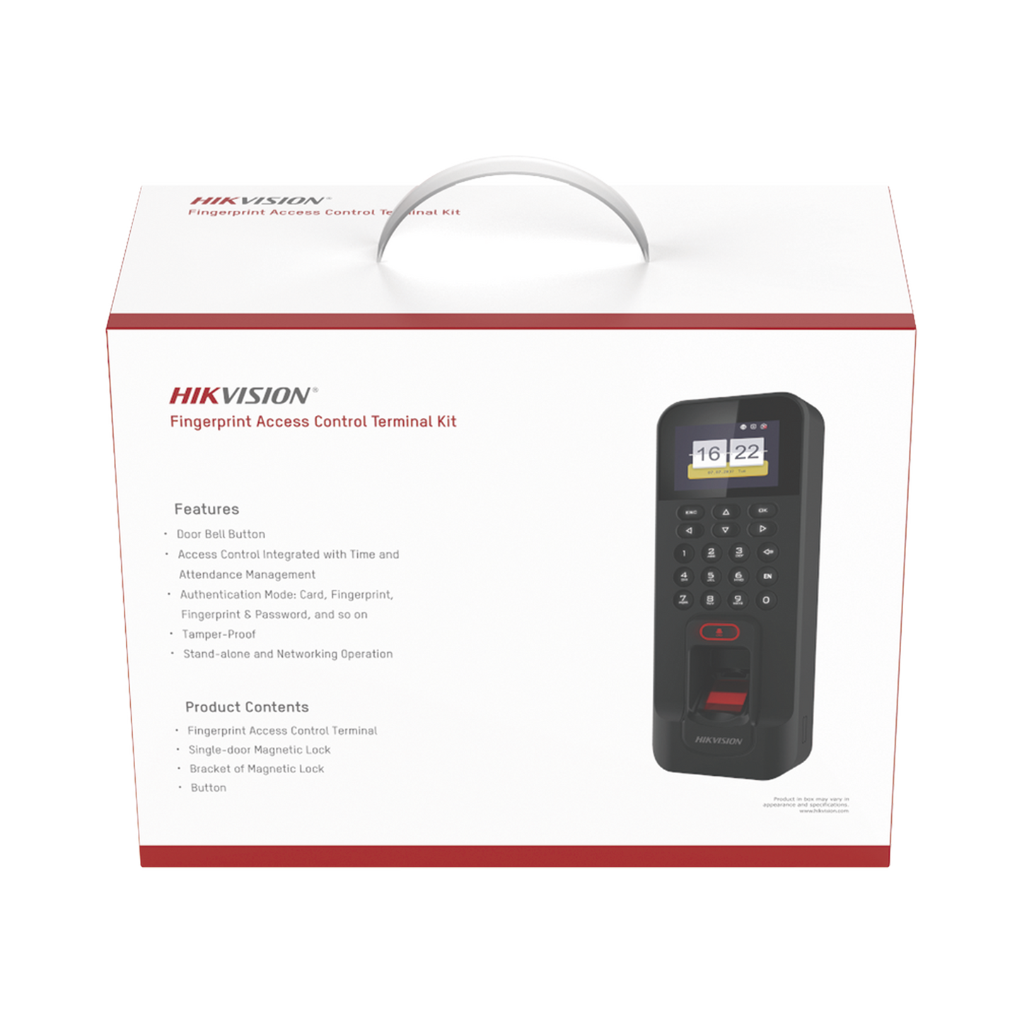 Kit de Control de Acceso TODO INCLUIDO con Lector de Huellas / Incluye Electroimán Botón de Salida y Montajes Z y L para imán (DS-K1T804) - SILYMX