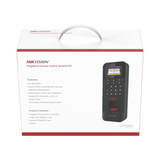 Kit de Control de Acceso TODO INCLUIDO con Lector de Huellas / Incluye Electroimán Botón de Salida y Montajes Z y L para imán (DS-K1T804) - SILYMX