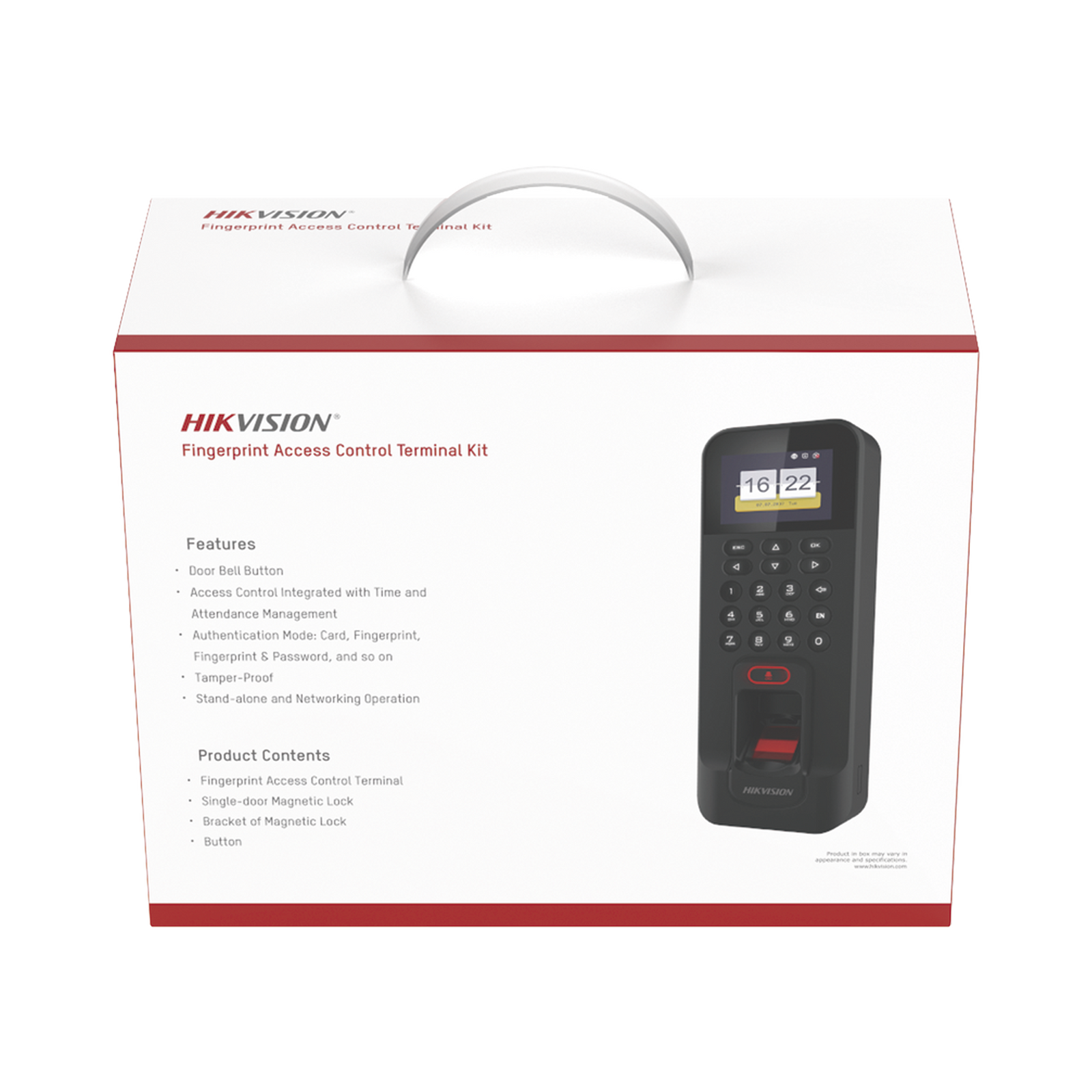 Kit de Control de Acceso TODO INCLUIDO con Lector de Huellas / Incluye Electroimán Botón de Salida y Montajes Z y L para imán (DS-K1T804) - SILYMX