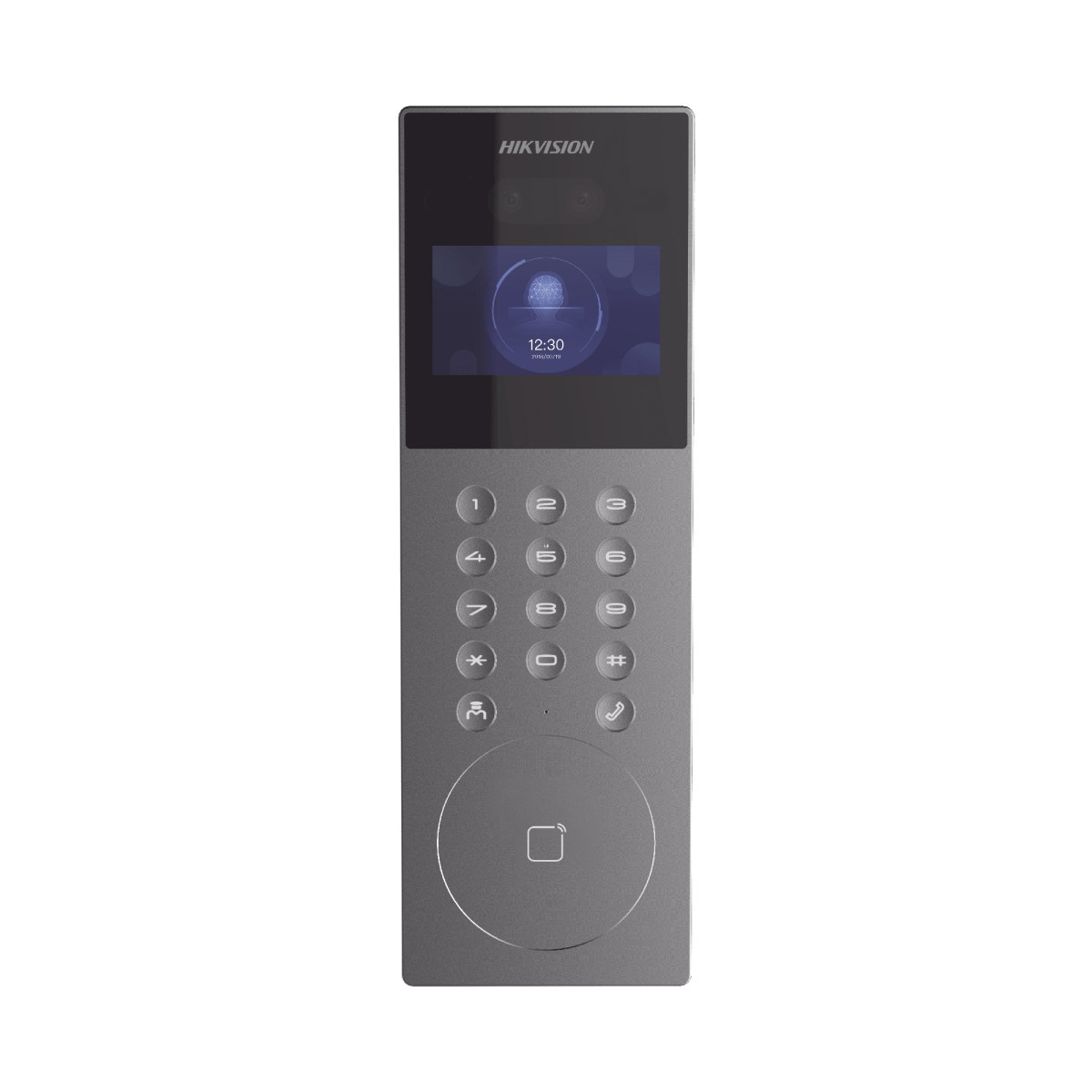 Videoportero IP Hikvision Multiapartamento con Reconocimiento Facial Llamada a App HikConnect IP65 Apertura por Rostro, Tarjeta o App - SILYMX