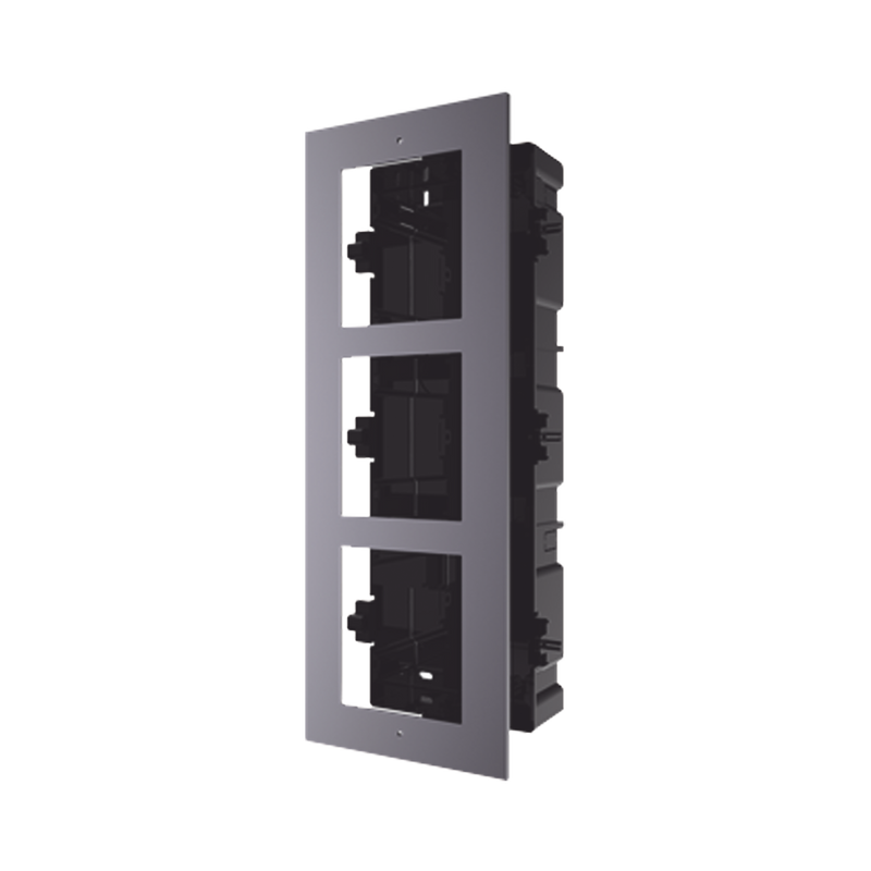 Base De 3 Espacios Para Empotrar Módulos De Videoporteros Hikvision - SILYMX