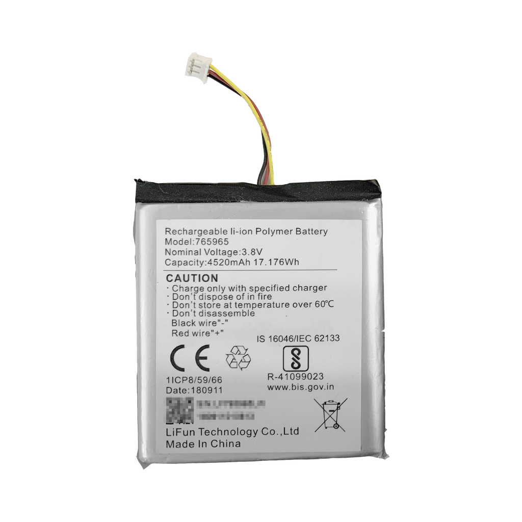 Batería de Respaldo para Panel de Alarma Hikvision 4520 mAh Compatible con Paneles AX PRO - AX HUB - Hibrido Versión 1 (DS-PHA64-W4P) DS-PA-BATTERY