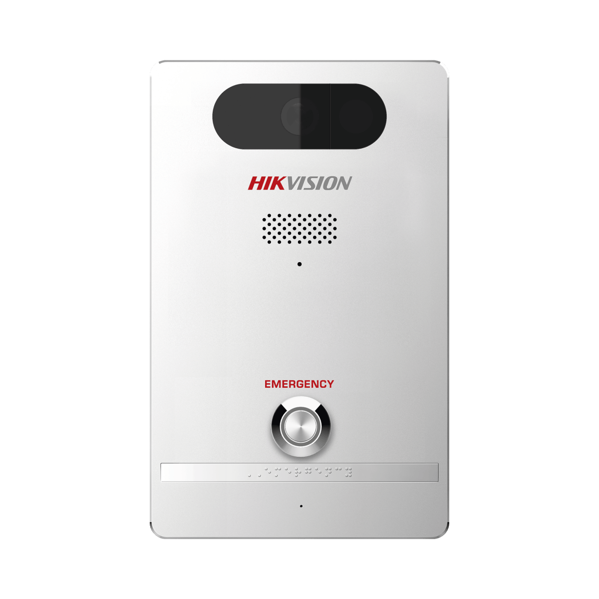 Estación de Alarma de Pánico / Cámara de 2 Megapixel Integrada / Micrófono Integrado / Exterior IP65 / Protección IK10 / PoE / 10 mts IR / Compible con Hik-Connect / Entradas y Salidas de Alarma - SILYMX