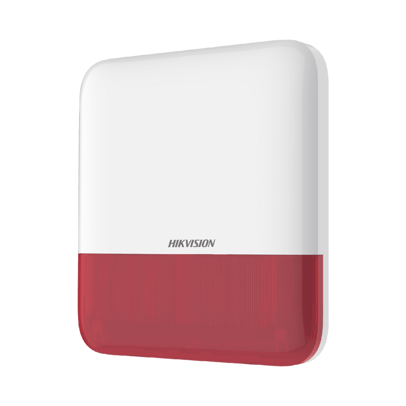 AX PRO Sirena Inalámbrica con Estrobo Rojo para Exterior IP65 110 dB DS-PS1-E-WB/R - SILYMX