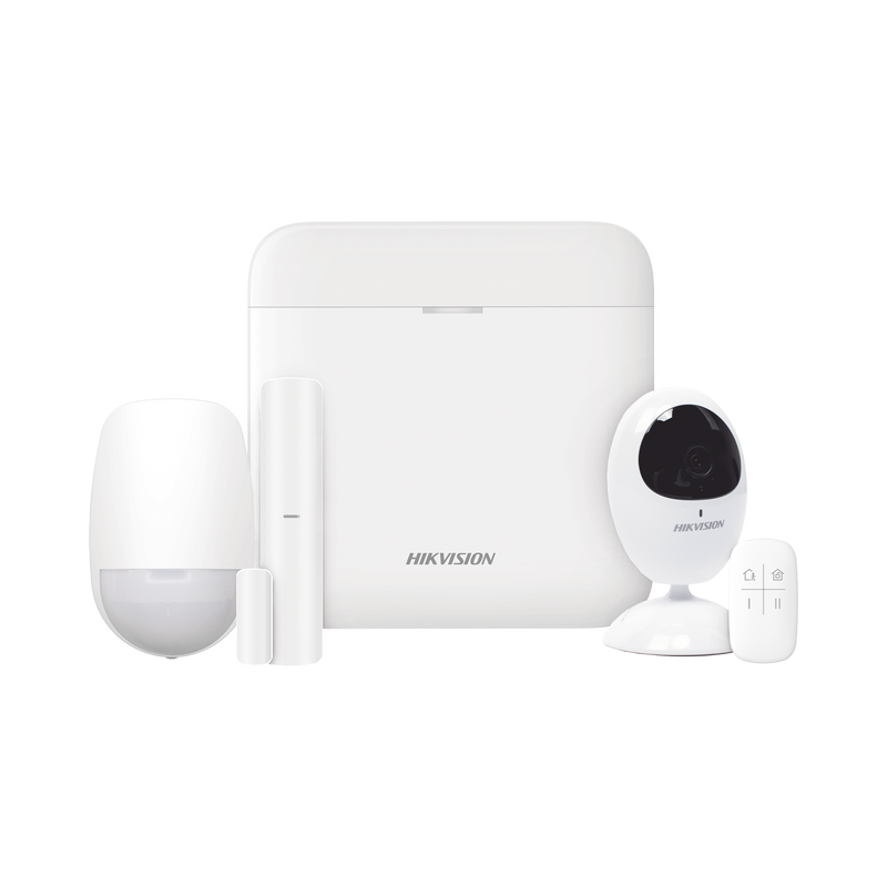 (AX PRO) KIT de Alarma AX PRO con GSM (3G/4G) / Incluye: 1 Hub / 1 Sensor PIR con Cámara / 1 Contacto Magnético / 1 Control Remoto / WiFi - SILYMX