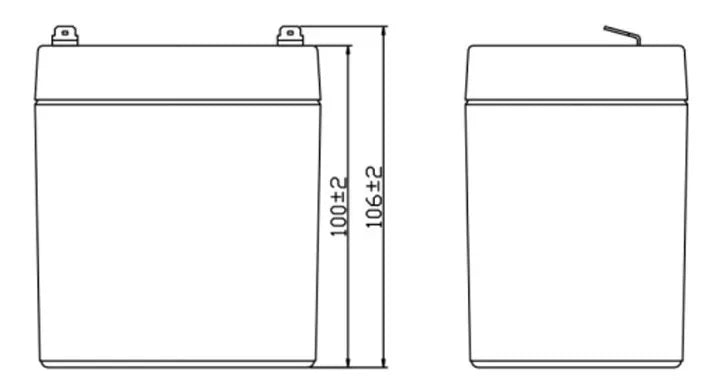 Batería de Respaldo / UL / 12V @ 5 Ah / Tecnología AGM-VRLA / Uso en: Alarmas de intrusión / Incendio / Control de acceso / CCTV / Aplicaciones multipropósito / Terminals tipo F1. - SILYMX