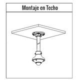 DAHUA IPC-EB5541-AS - Camara IP FishEye de 5 Megapixeles/ WizMind/ 360 Grados/ H.265/ Microfono Integrado + 1 Canal de E S/ E S De Alarma/ Mapa de Calor/ Conteo de Personas/ IP67/ IK10/ WDR Real/ PoE - SILYMX