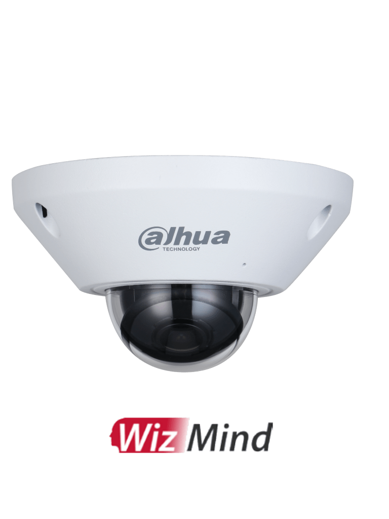 DAHUA IPC-EB5541-AS - Camara IP FishEye de 5 Megapixeles/ WizMind/ 360 Grados/ H.265/ Microfono Integrado + 1 Canal de E S/ E S De Alarma/ Mapa de Calor/ Conteo de Personas/ IP67/ IK10/ WDR Real/ PoE - SILYMX