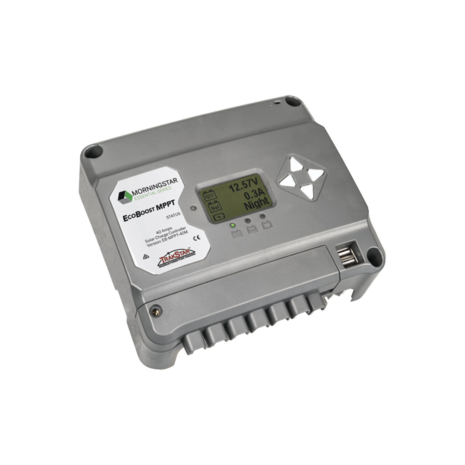 CONTROLADOR DE CARGA SOLAR EcoBoost MPPT 40 A. Con pantalla. - SILYMX