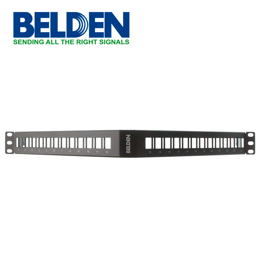 Patch Panel Angulado Belden Ax104599 24 Puertos 1 Ur Modular Cat 5e/6/6a
