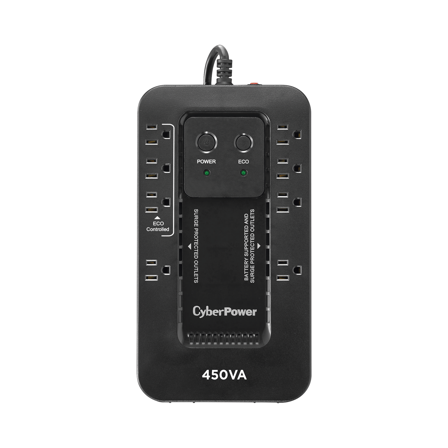 UPS de 450 VA/260 W Topología Standby con Modo Ahorrador ECO Entrada 120 Vca NEMA 5-15P Con 8 Tomas NEMA 5-15R - SILYMX