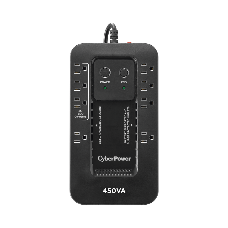 UPS de 450 VA/260 W Topología Standby con Modo Ahorrador ECO Entrada 120 Vca NEMA 5-15P Con 8 Tomas NEMA 5-15R - SILYMX