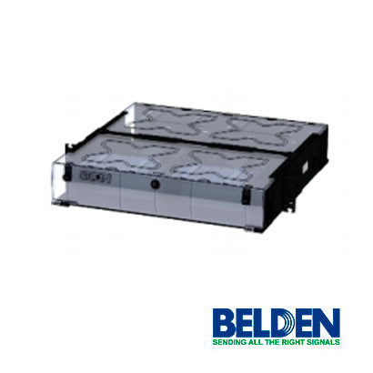 Belden Panel para Adaptadores de Fibra FiberExpress hasta 4 Adaptadores 2U Negro ECX-02U