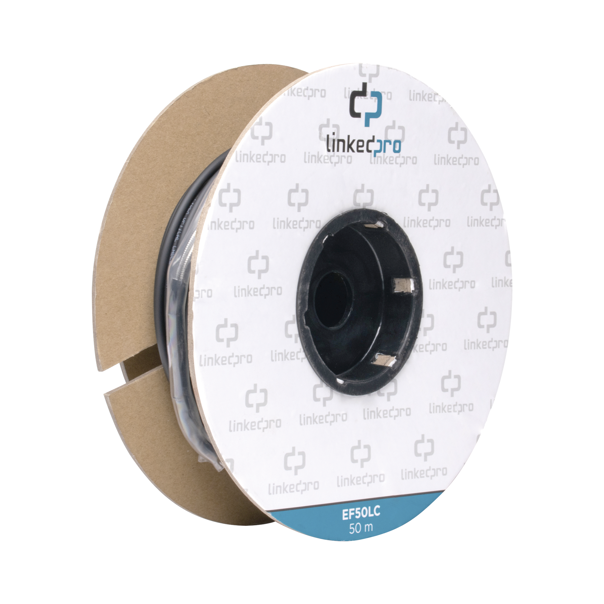 Carrete de Fibra Óptica Monomodo con conectores LC-LC Duplex, Reforzada con Kevlar, de 50 metros - SILYMX