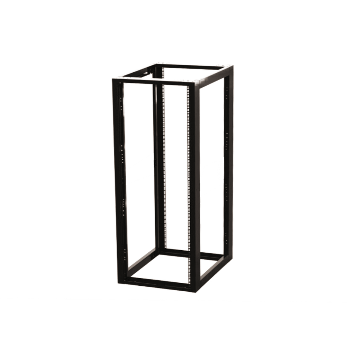 Rack Estándar 19" de 4 Postes, Acero, 24 Unidades, Profundidad Ajustable. - SILYMX