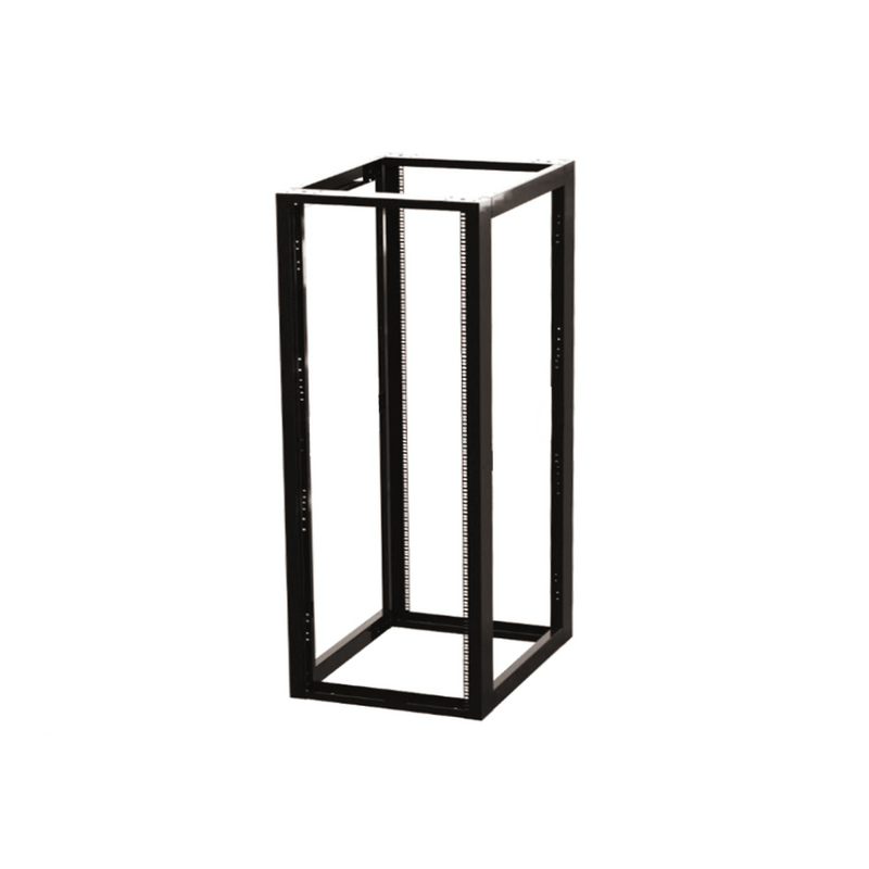 Rack Estándar 19" de 4 Postes, Acero, 24 Unidades, Profundidad Ajustable. - SILYMX