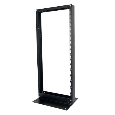 Rack de 2 Postes, Estándar 19", 24 Unidades, Fabricado en Acero, Base "L" para Anclar a Piso. - SILYMX