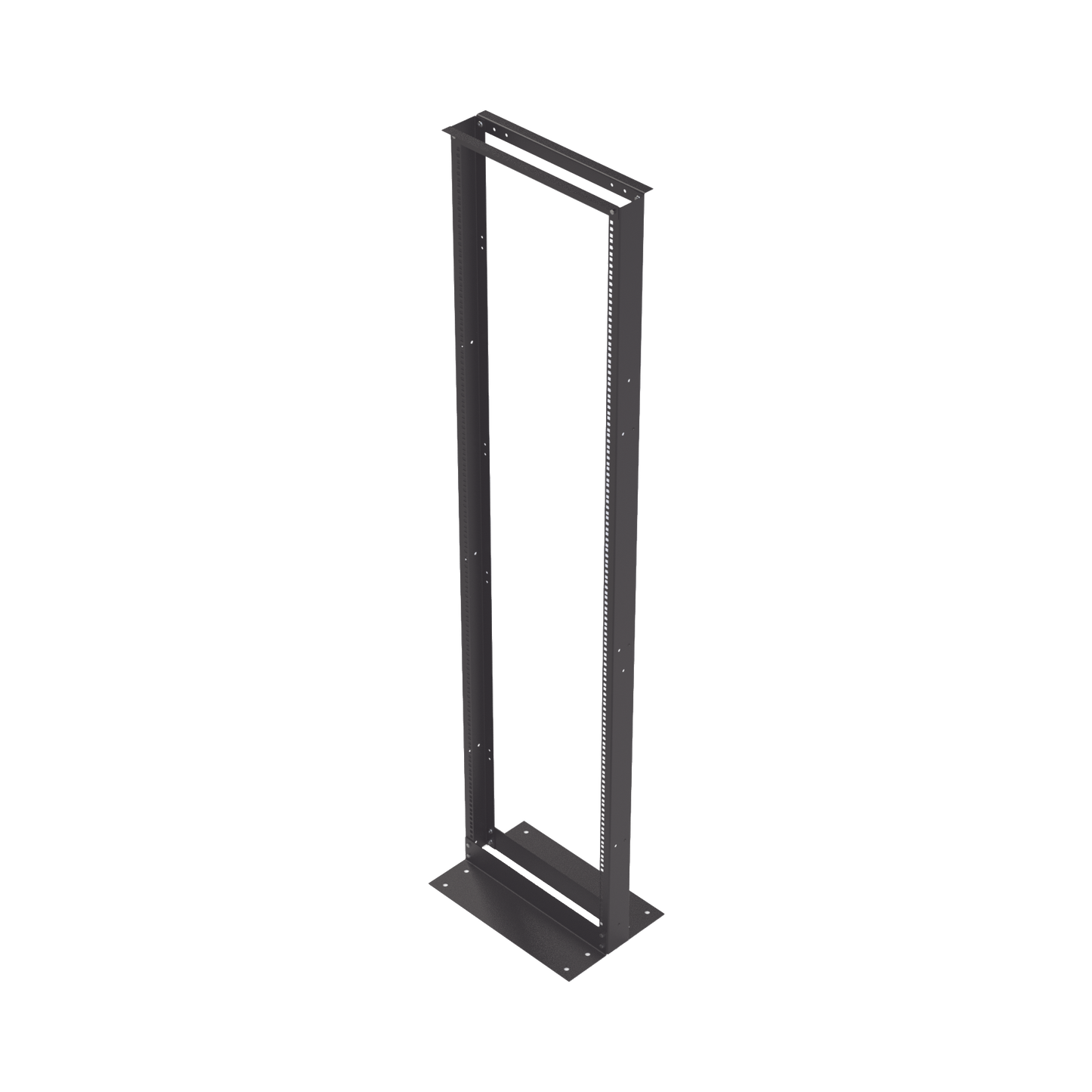 Rack de 2 Postes, Estándar 19", 45 Unidades, Fabricado en Acero, Base "L" para Anclar a Piso. - SILYMX