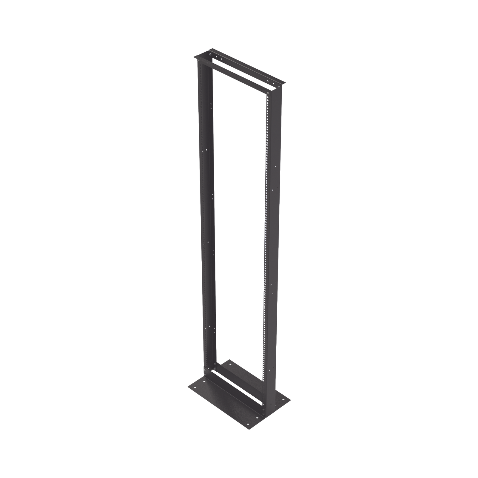 Rack de 2 Postes, Estándar 19", 45 Unidades, Fabricado en Acero, Base "L" para Anclar a Piso. - SILYMX