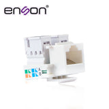 Conector Jack Enson Ens-jc5wh Cat5e Color Blanco A 90 Grados Ponchado Con Pinzas Y Cubrepolvo - SILYMX