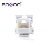 Conector Jack Enson Ens-jc5wh Cat5e Color Blanco A 90 Grados Ponchado Con Pinzas Y Cubrepolvo - SILYMX