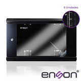 Gabinete De Pared Enson ENS-RKGB6U 6ur Puerta Frontal De Cristal Templado Con Cerradura De Seguridad Ranuras De Ventilacion En La Parte Superior Para 2 Ventiladores De 11 Cm Ensamblado 600x450x368mm - SILYMX