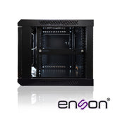 Gabinete De Pared Enson ENS-RKGB6U 6ur Puerta Frontal De Cristal Templado Con Cerradura De Seguridad Ranuras De Ventilacion En La Parte Superior Para 2 Ventiladores De 11 Cm Ensamblado 600x450x368mm - SILYMX