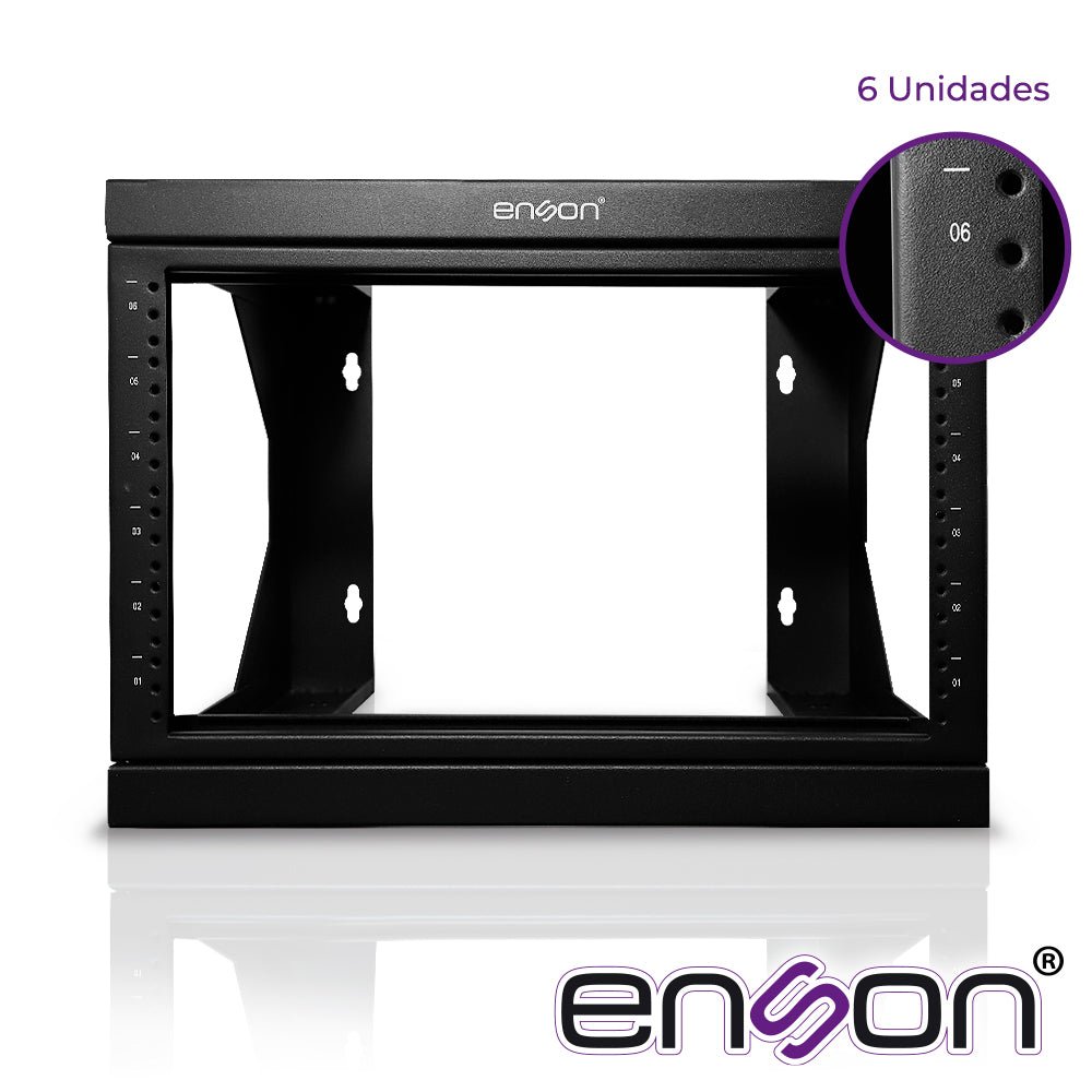 Rack Pared 6ur Preparado Para Anclaje En Pared Ur Marcadas Marco De Rack Abatible Postes Para Tornillo 12-24 5/8 Capacidad De Carga 35 Kg - SILYMX