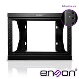 Rack Pared 6ur Preparado Para Anclaje En Pared Ur Marcadas Marco De Rack Abatible Postes Para Tornillo 12-24 5/8 Capacidad De Carga 35 Kg - SILYMX