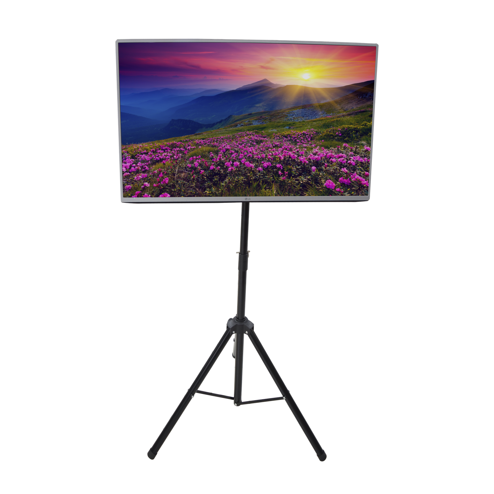 Trípode Portátil con Soporte de piso para Monitores de 32 a 65" / Vesa 600 x 400 / Acero / Montaje de 65 cm a 1 mt - SILYMX