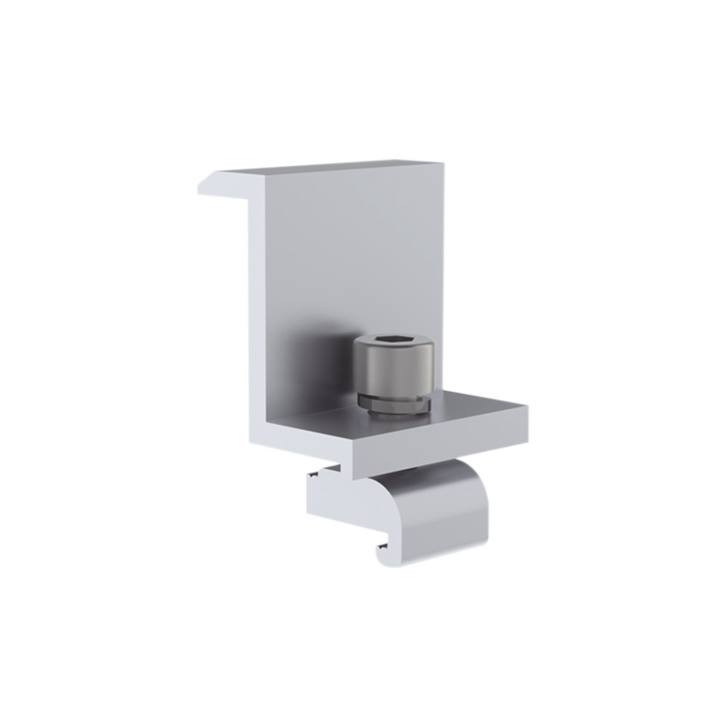 Sujetador final 35 mm para montaje de paneles solares en riel7 - SILYMX