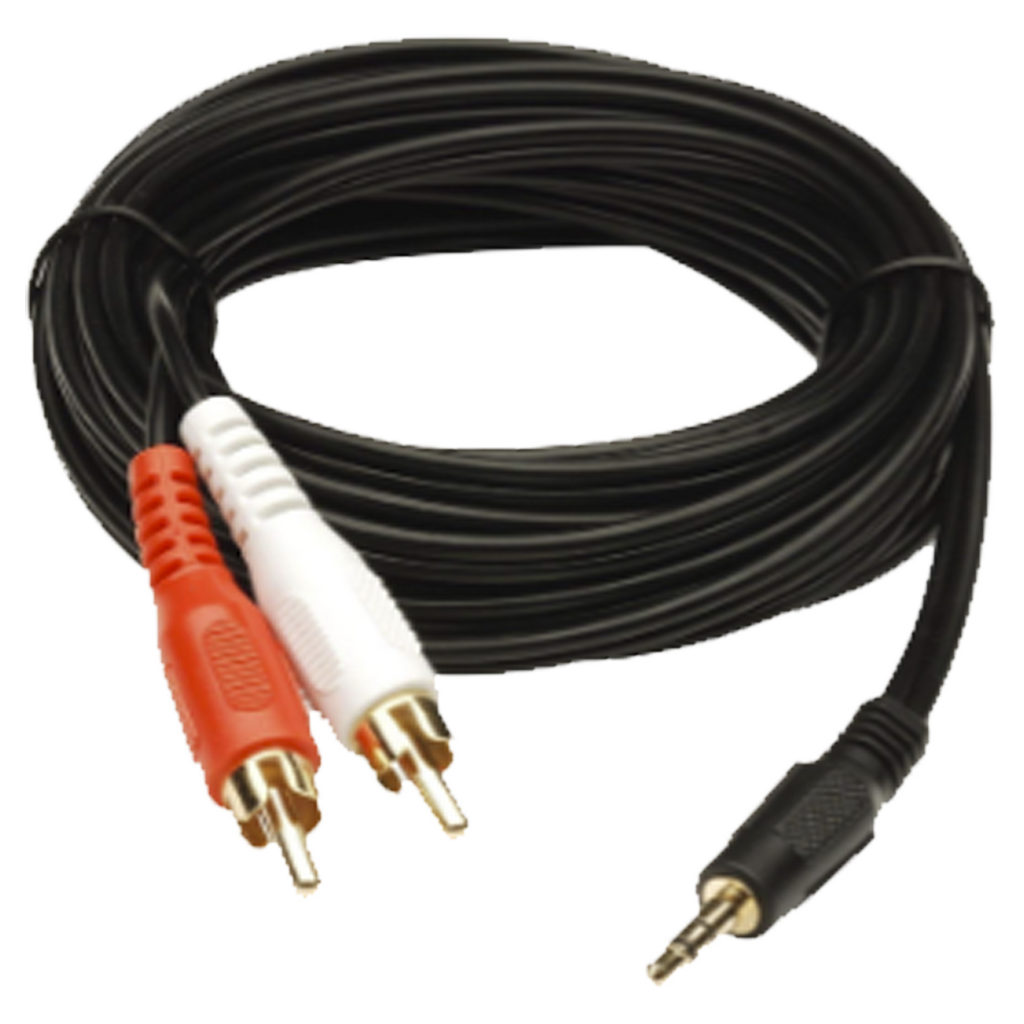 Convertidor 3.5mm Estéreo a 2 RCA Macho 1.83m, para Aplicaciones de Audio, Compatible con Amplificadores VSSL y Epcom ProAudio - SILYMX