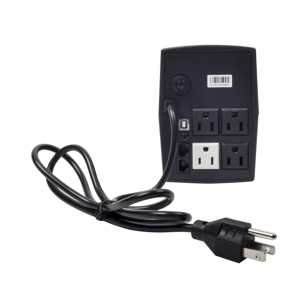 UPS No Break de 600VA 360W Topología Línea Interactiva Entrada y Salida 120 Vca Clavija NEMA 5-15P 4 Tomas NEMA 5-15R EPU600L - SILYMX