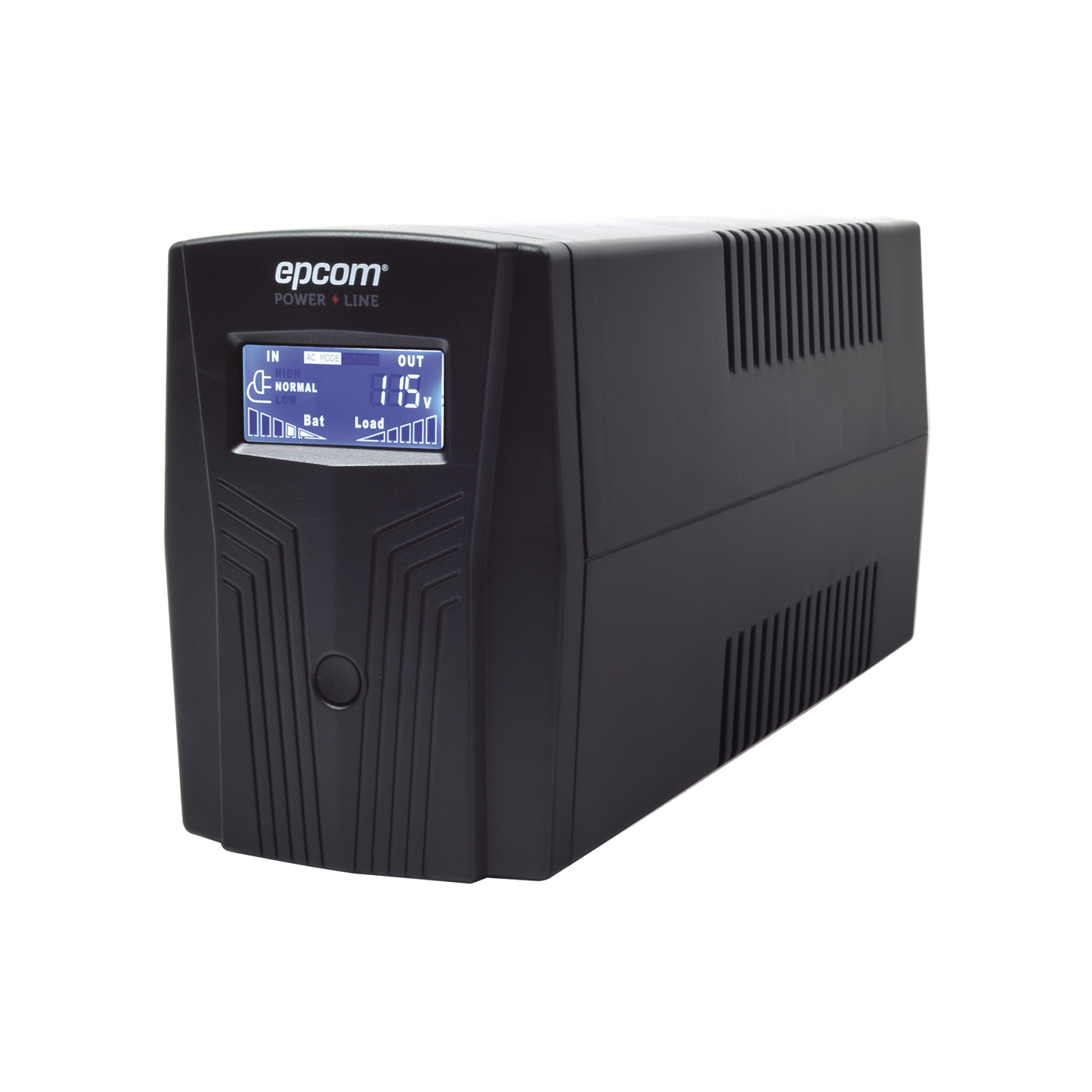 UPS No break Epcom de 600VA 360W 25 Minutos de respaldo Display LCD Entrada y Salida 120 Vca Clavija NEMA 5-15P 4 Tomas NEMA 5-15R EPU600LCD - SILYMX