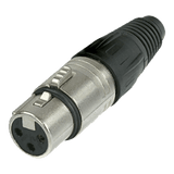 Conector XLR 3 Pines Hembra, Ideal para Conexiones de Micrófonos, Mezcladoras, Equipo de Audio Profesional - SILYMX