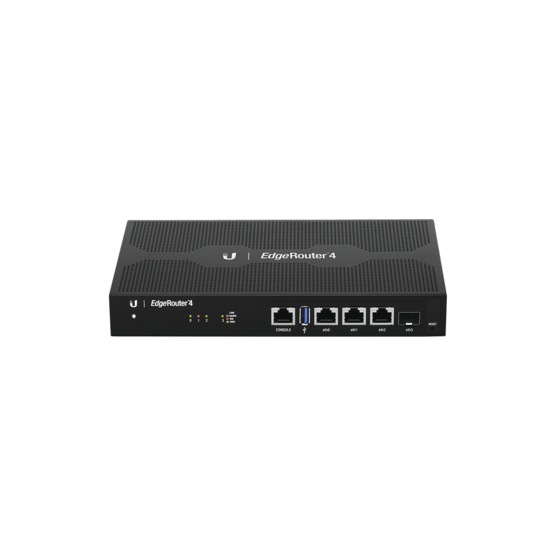 EdgeRouter 4, con 3 puertos 10/100/1000 Mbps + 1 puerto SFP, con funciones avanzadas de ruteo - SILYMX