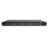 Switch EdgeMAX Administrable de 48 Puertos Gigabit con PoE+/PoE Pasivo 24V + 2 Puertos SFP + 2 Puertos SFP+, 500 W - SILYMX