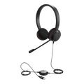 Jabra Evolve 20 DUO con conexión USB, micrófono con cancelación de ruido de ultima generación, configuración Plug and Play (4999-829-209)
