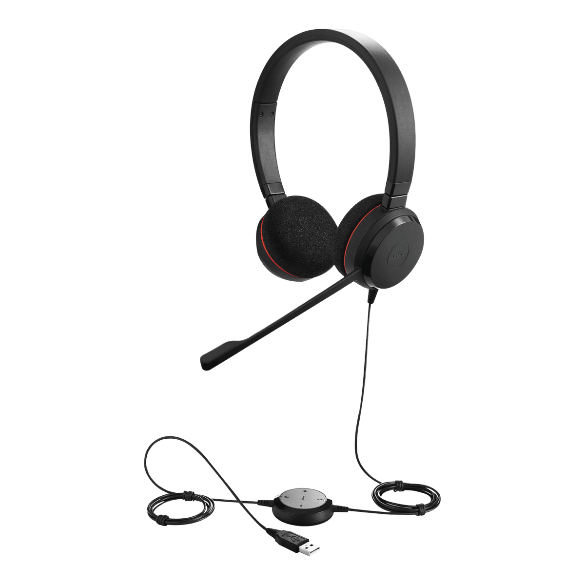 Jabra Evolve 20 DUO con conexión USB, micrófono con cancelación de ruido de ultima generación, configuración Plug and Play (4999-829-209) - SILYMX