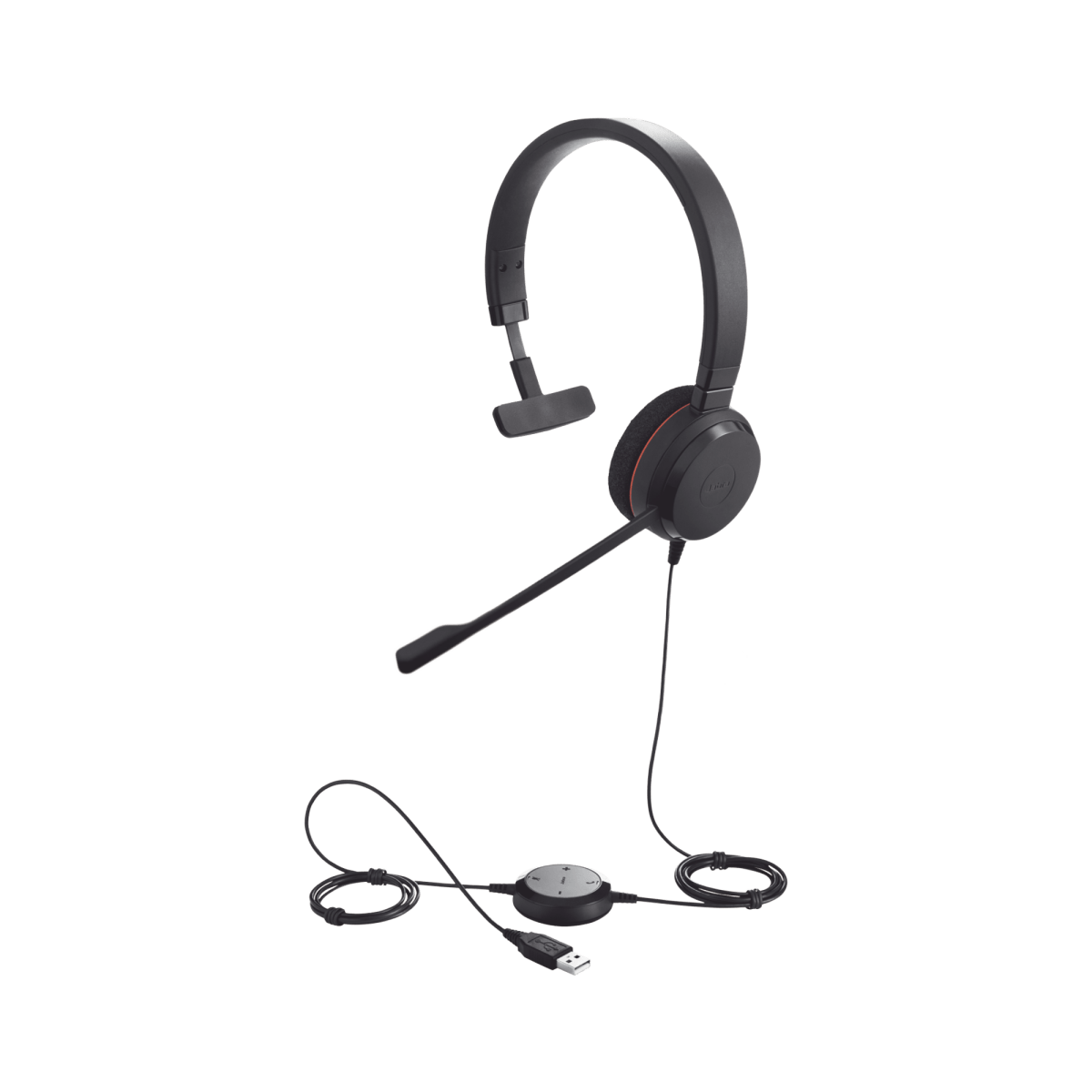 Jabra Evolve 20 Mono con conexión USB, micrófono con cancelación de ruido de ultima generación, configuración Plug and Play (4993-829-209) - SILYMX