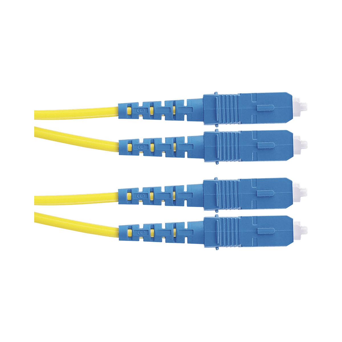 Jumper de Fibra Optica Monomodo 9/125 OS2 SC-SC Duplex OFNR (Riser) Color Amarillo 2 Metros - SILYMX