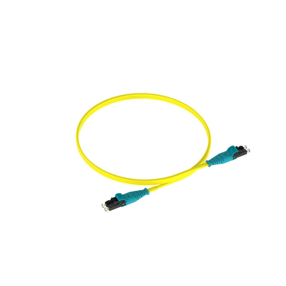 Jumper de Fibra Optica Monomodo 9/125 OS2, LC-LC Duplex Push Pull, OFNR (Riser), Color Amarillo, 3 Metros - SILYMX